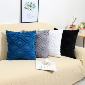Decorative Throw Pillow Covers , Soft Plush Faux Wool Couch Pillow Covers for Home